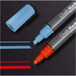 Kreidemarker/Flüssigkreide Chalk Keilspitze 1-5 mm 2x blau/rot