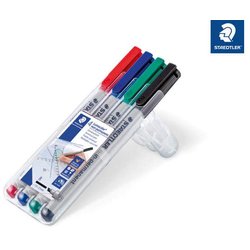 Folienschreiber Lumorcolor non-permanent 1-25 mm wasserlöslich 4er Etui mit 4 Farben sortiert