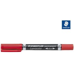 Zweispitz-Marker Staedtler 348-2 Lumocolor permanent 0,6/1-2mm rot