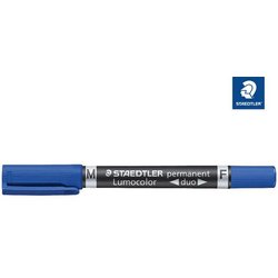 Zweispitz-Marker Staedtler 348-3 Lumocolor permanent 0,6/1-2mm blau