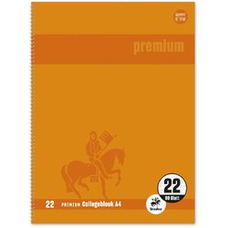 Collegeblock Staufen 45138-2-41 Premium Trend 90g A4 80Bl #22 kariert Innenrand orange