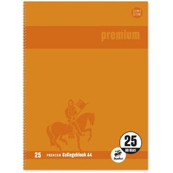 Collegeblock Staufen 45125-2-41 Premium Trend 90g A4 80Bl #25 liniert Korrekturrand orange