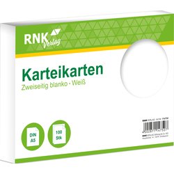 Karteikarten Karton A5 blanko 205g/m² 100St weiß