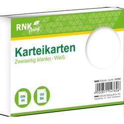 Karteikarten Karton A6 liniert 205g/m² 100St weiß