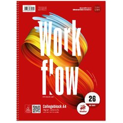 Collegeblock Style Workflow 70g A4 80 Baltt Lin.26 (kariert mit Korrekturrand außen) 4-fach Lochung