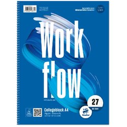 Collegeblock Style Workflow 70g A4 80 Baltt Lin.27 (liniert mit Rand innen und außen) 4-fach Lochung