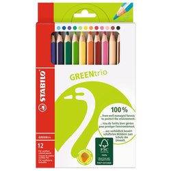 Farbstift GREENtrio 12St im Kunststoffetui