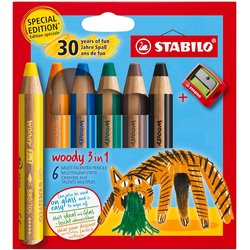 Farbstift Woody 6er Etui „30 Jahre Spaß