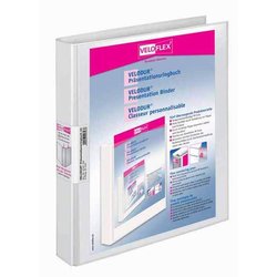 Präsentationsringbuch Hartpappe PP-kaschiert Velodur A4 25mm weiß