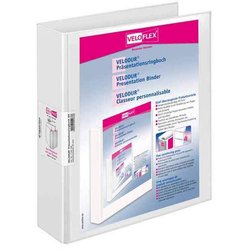Präsentationsringbuch Hartpappe PP-kaschiert Velodur  50mm weiß