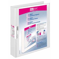 Präsentationsringbuch Hartpappe PP-kaschiert Velodur A4 30mm weiß