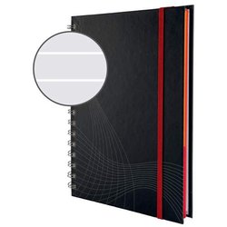Notizbuch Notizo 90g A5 Hardcover spiralgebunden liniert grau 