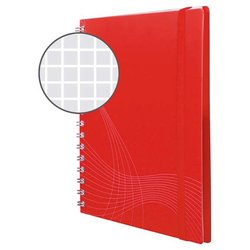 Kunststoffcover-Kladde Zweckform 7031 Kunststoffcover spiralgebund A5 kariert rot