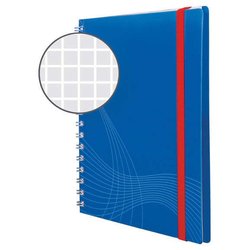 Kunststoffcover-Kladde Zweckform 7033 Kunststoffcover spiralgebund A5 kariert blau